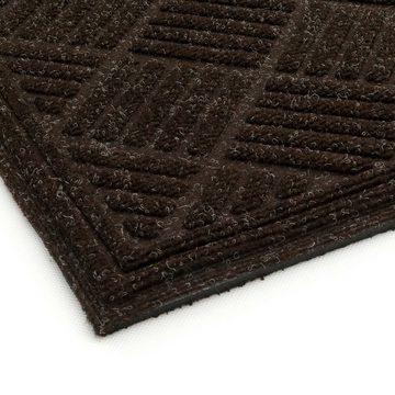 Fußmatte Außenmatte Fußmatte Schutzmatte Rechteck Türmatte 45x75 cm, nm_trade, aus recycelten Materialien, Hohe Farbbeständigkeit, Abriebfest, Rutschsicher