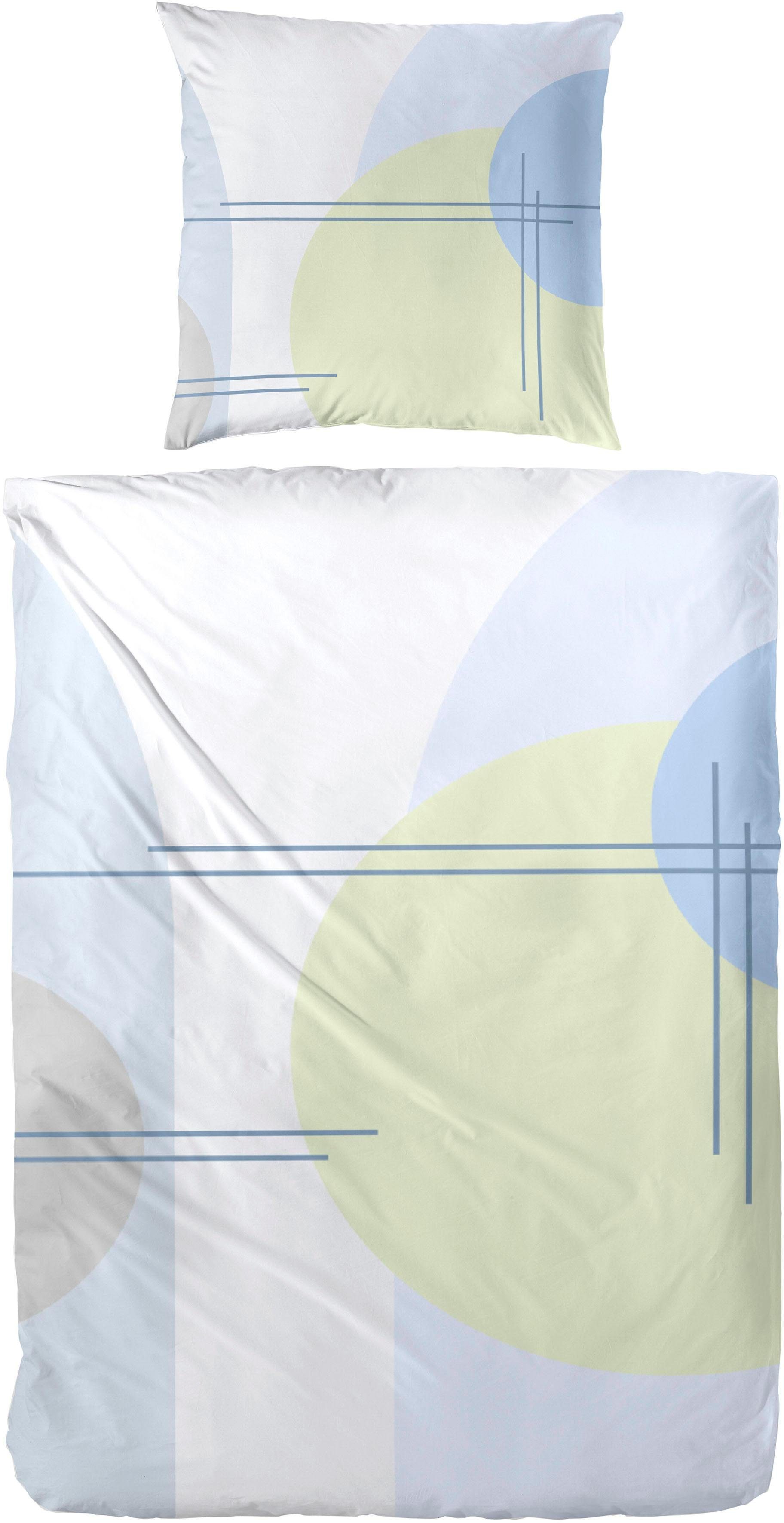 Primera Bettwäsche Bauhaus, Perkal, 2 teilig, mit Grafikprint