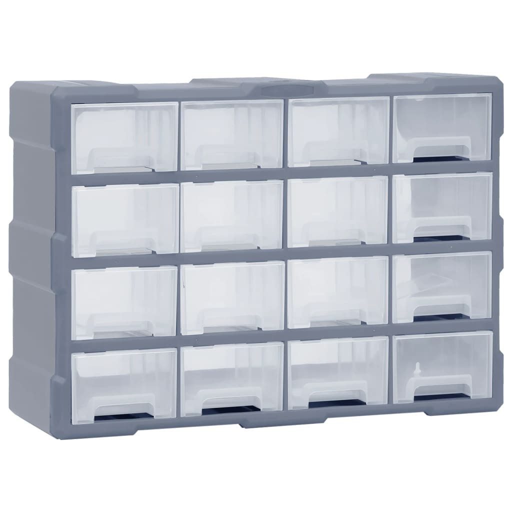 vidaXL Werkzeugkoffer 16 Schubladen Multi-Schubladen-Organizer 16 Schubladen 52x16x37 cm