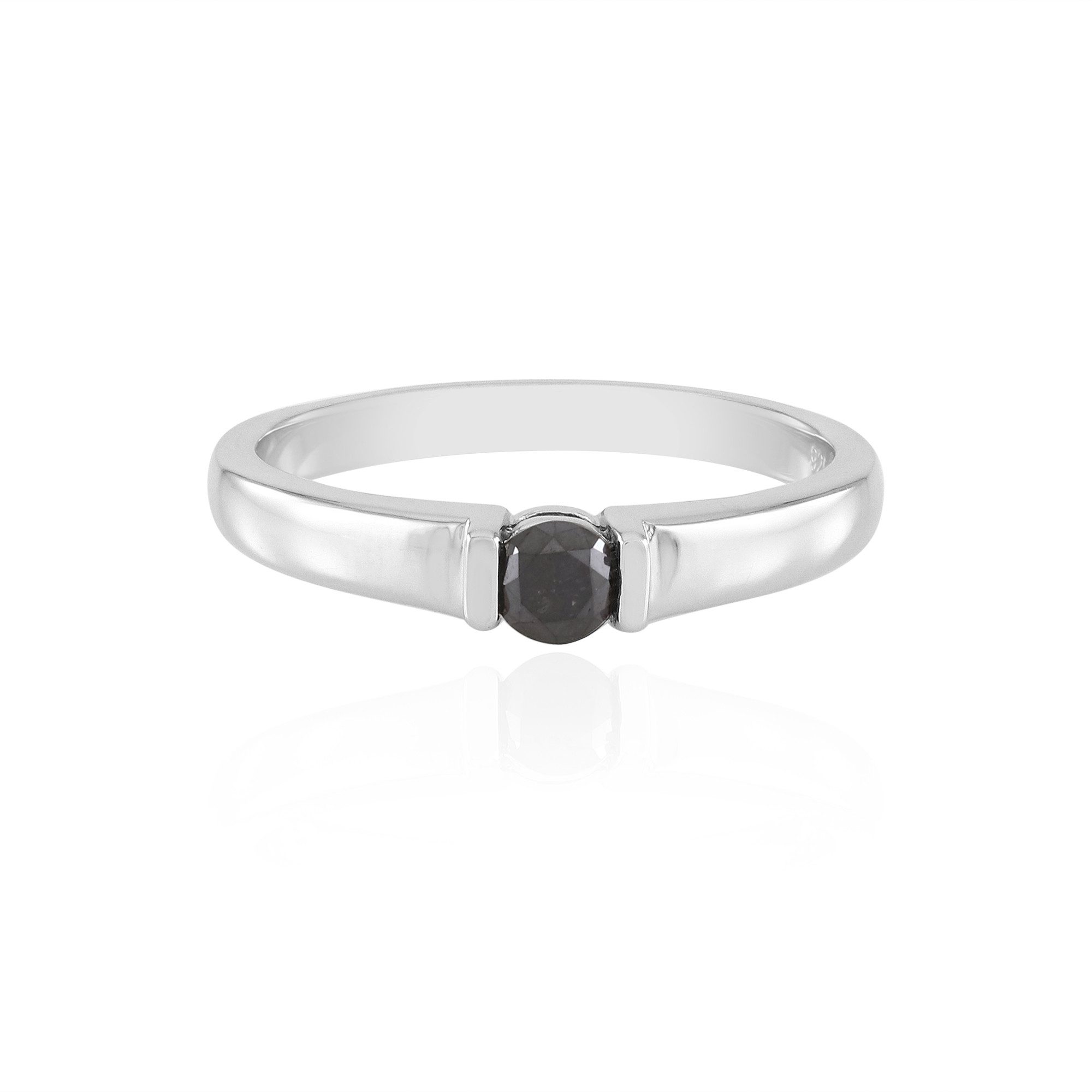 Cavill Diamantring Cavill Ring Sterlingsilber rhodiniert mit 0,23 ct schwarzem Diamant (1-tlg)