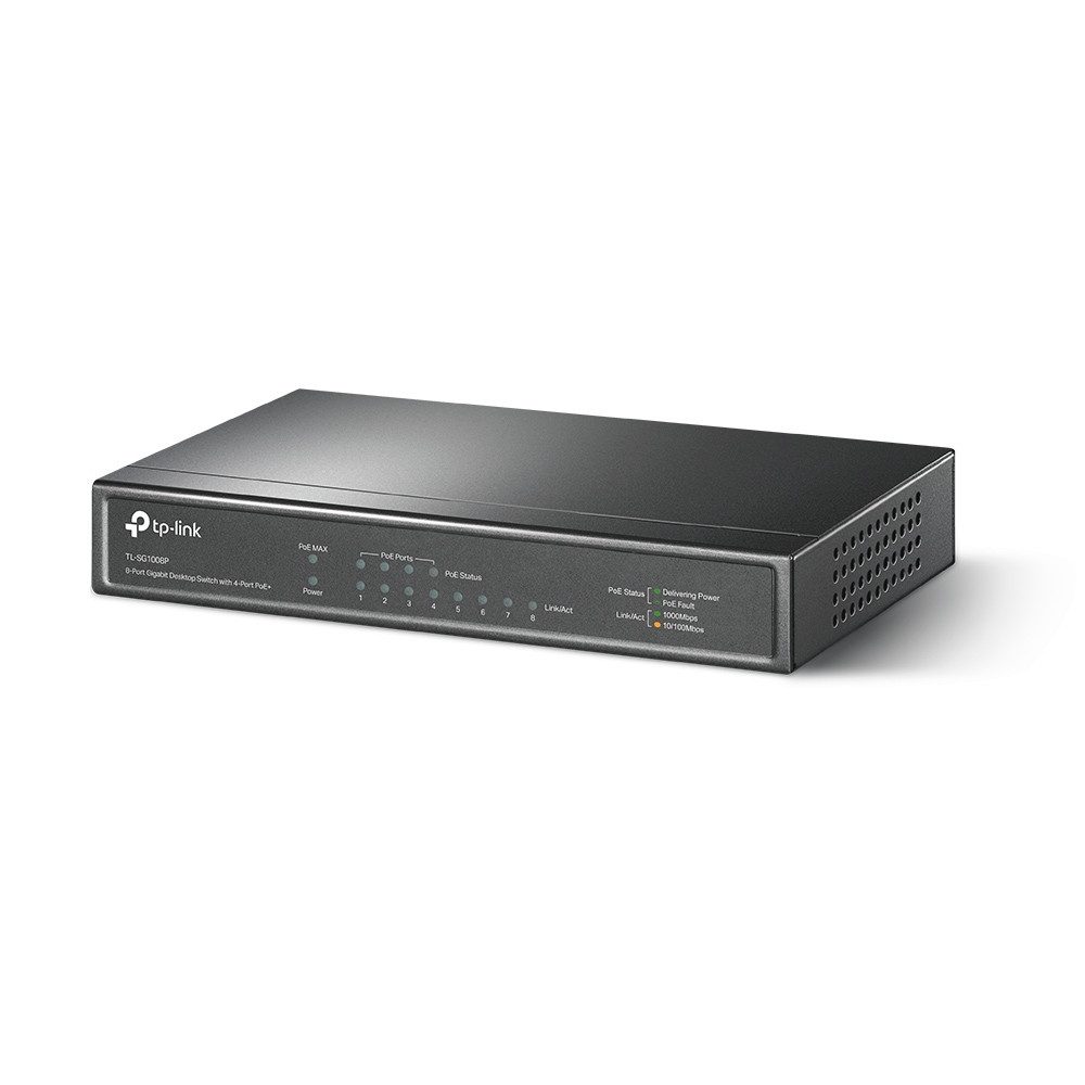 TL-SG1008P 8-Port Gigabit Desktop Switch 4x PoE Netzwerk-Switch