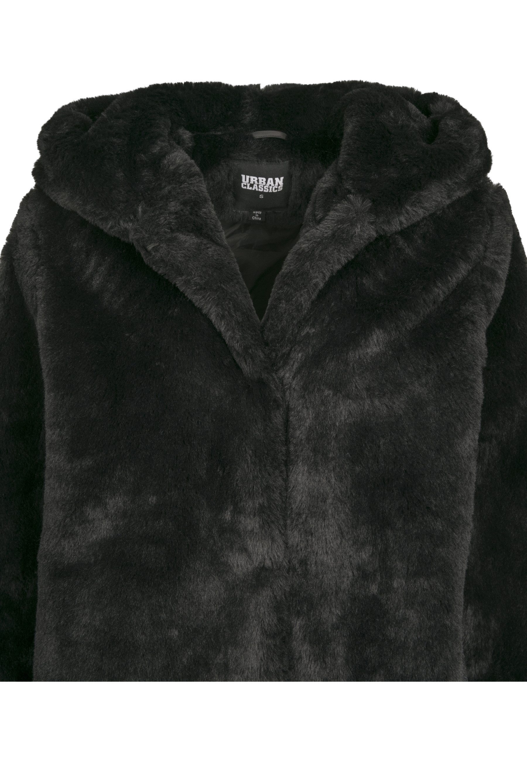 URBAN CLASSICS Parka Urban Classics Damen Ladies Hooded Teddy Coat (1-St)