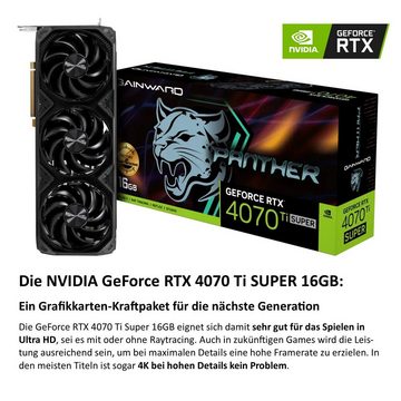 Meinpc 5900X RTX 4070 Ti 16G Gaming-PC (AMD Ryzen 9 5900X, Nvidia Geforce® RTX 4070 Ti Super 16GB, 32 GB RAM, 1000 GB SSD, Wasserkühlung, Wasserkühlung, RGB, Gaming, Gamer, Ryzen 9, RTX 4070 Ti Super)