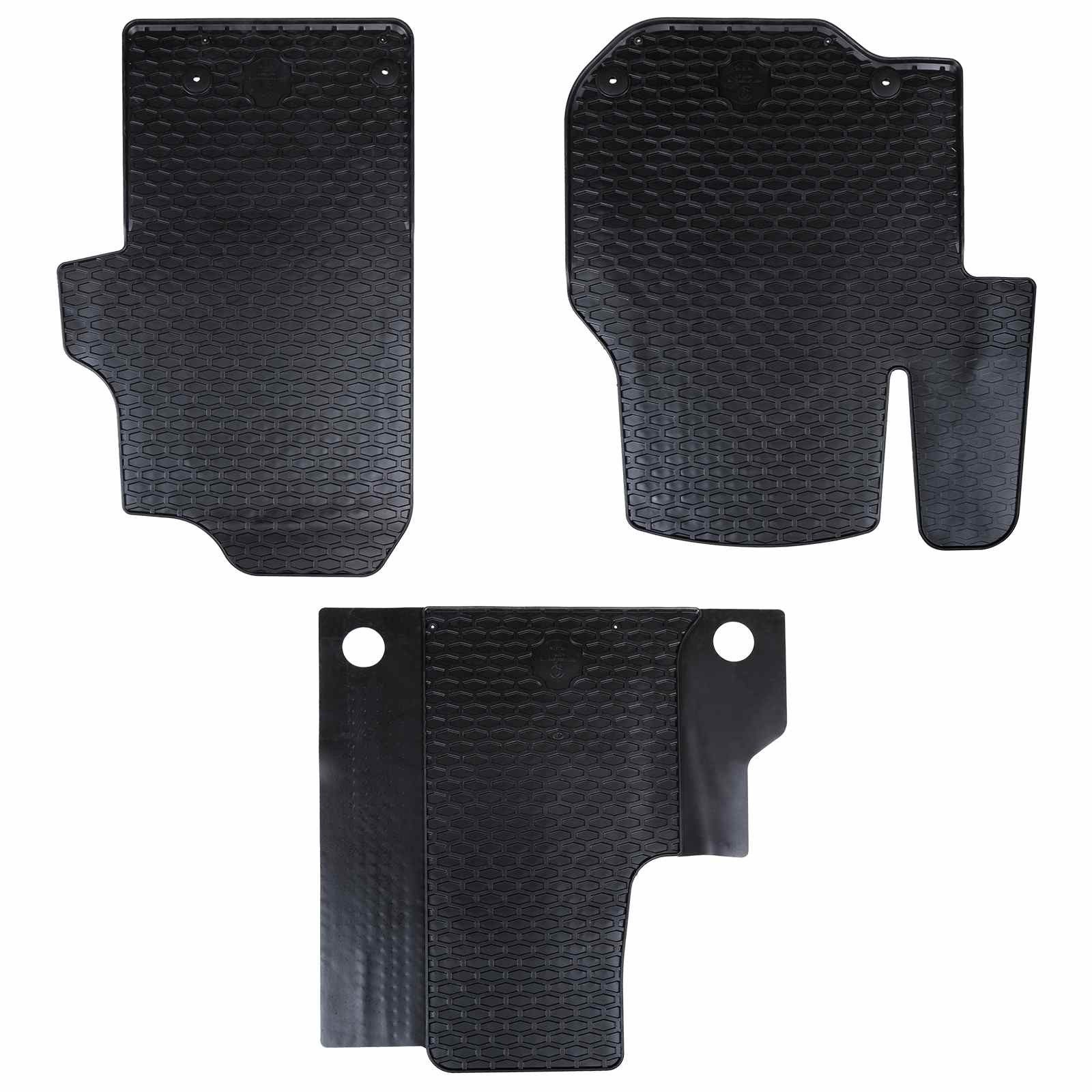 vidaXL Auto-Fußmatten Autofußmatte 3 pcs Schwarz Geeignet für VW CRAFTER 2017- Gummi (3 St)