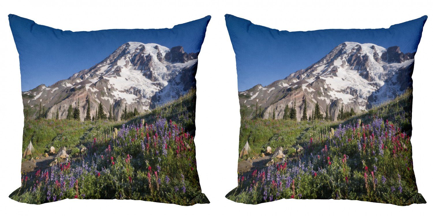 Frühling Stück), Wildflower (2 Kissenbezüge Digitaldruck, Modern Rainier Foto Abakuhaus Mt. Accent Doppelseitiger