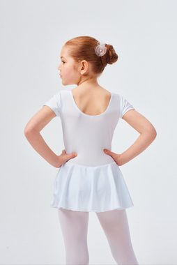 tanzmuster Bodykleid Ballettkleid Marina aus glänzendem Lycra Ballettbody mit Röckchen für Mädchen