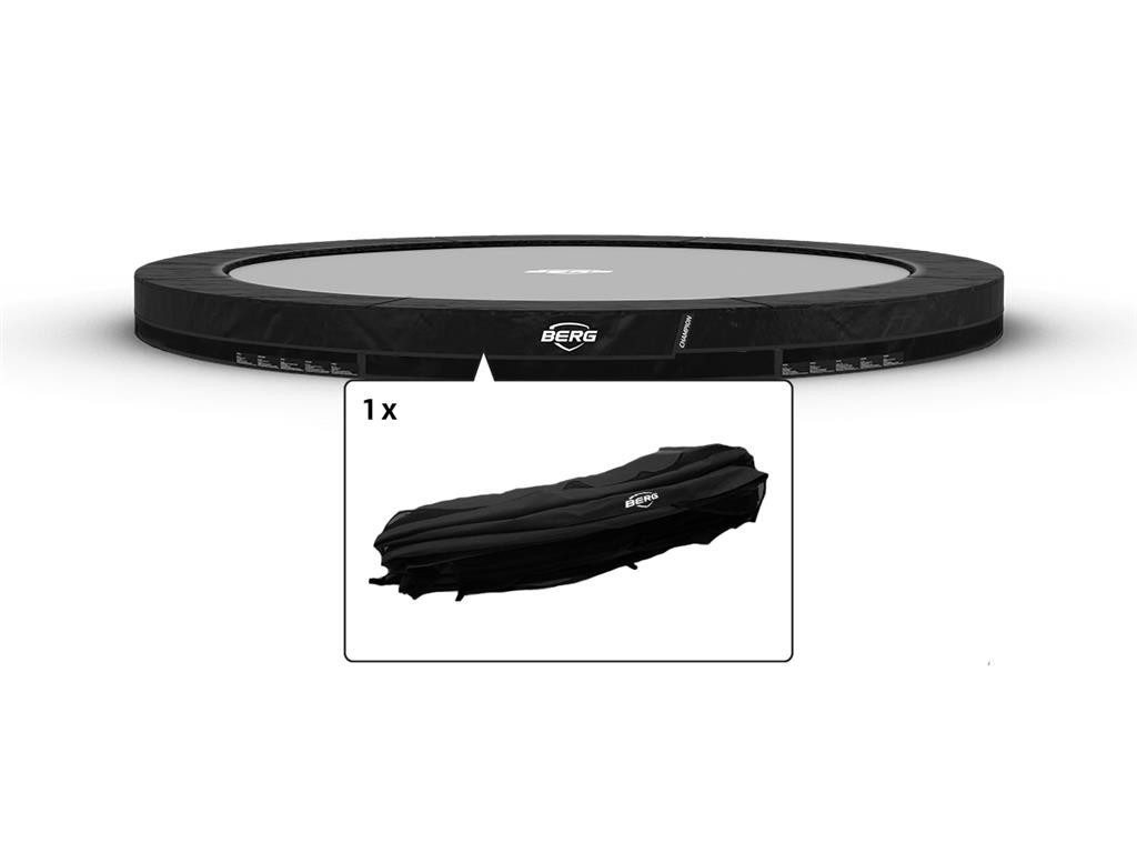 Trampolin-Randabdeckung Ersatzteil 380 cm rund schwarz - Champion InGround Federabdeckung