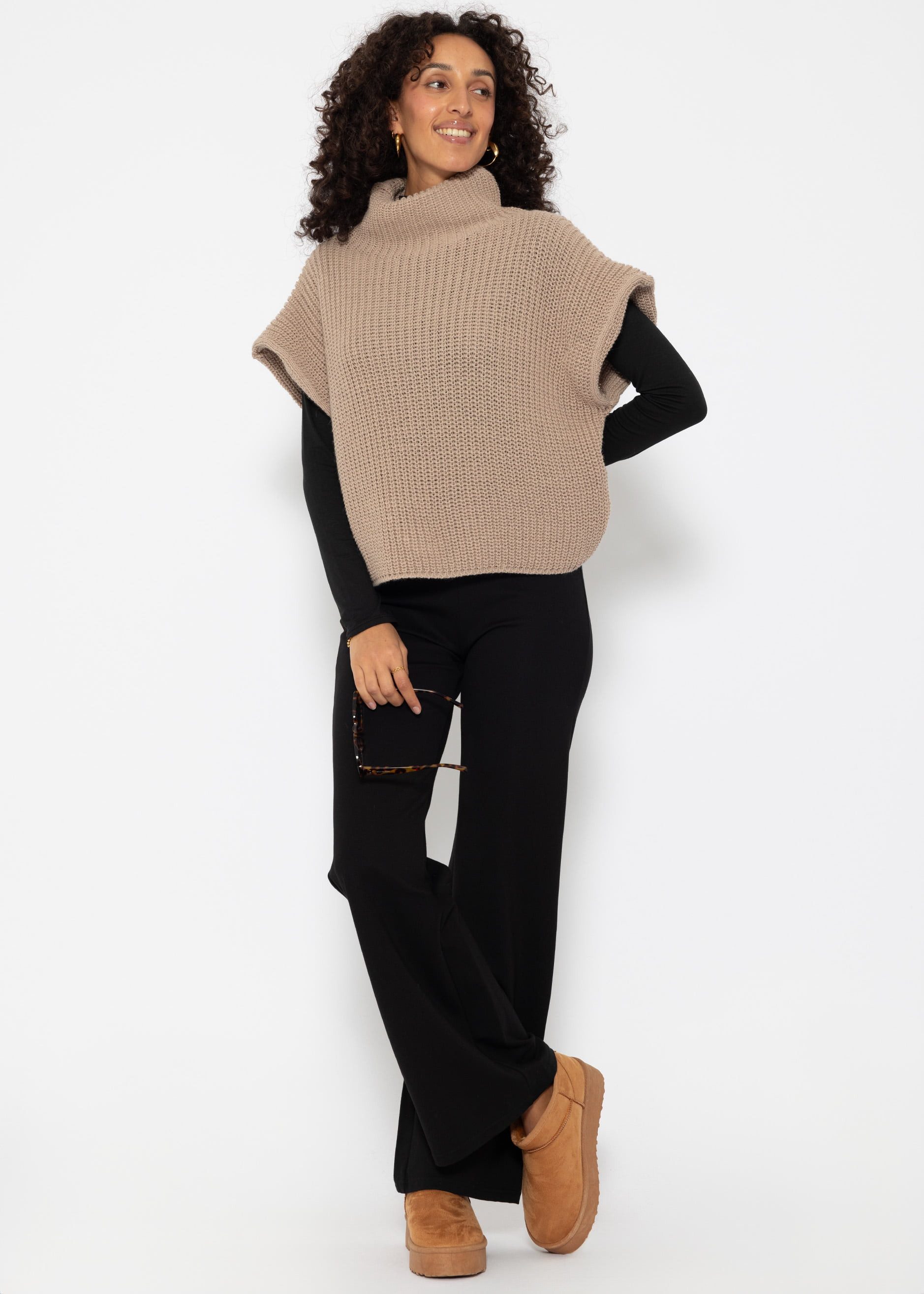 SASSYCLASSY Pullunder Oversize Pullunder Damen mit Turtleneck Elegant günstig online kaufen