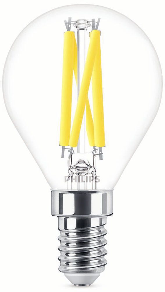 Philips Hue LED-Leuchtmittel LED classic WarmGlow Tropfenlampe 40W E14 Klar dimmbar, E14