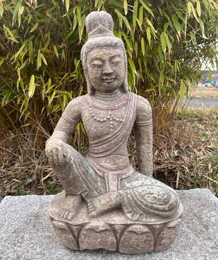 Asien LifeStyle Buddhafigur Buddha Figur Stein Guanyin Skulptur - 45cm groß