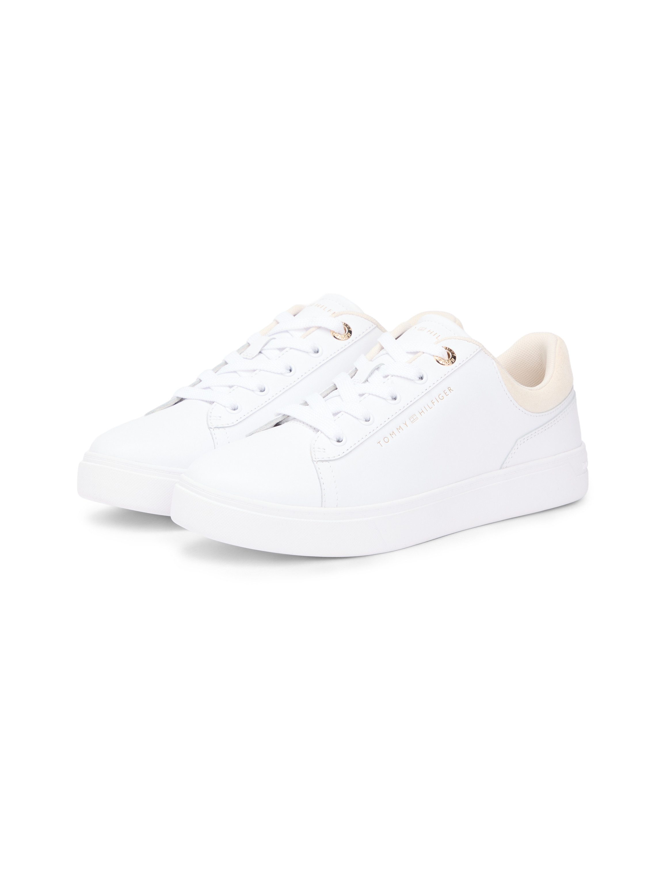 Tommy Hilfiger CASUAL CUPSOLE SNEAKER Plateausneaker, Freizeitschuh, Halbschuh, Schnürschuh, Kontrastbesatz an der Ferse