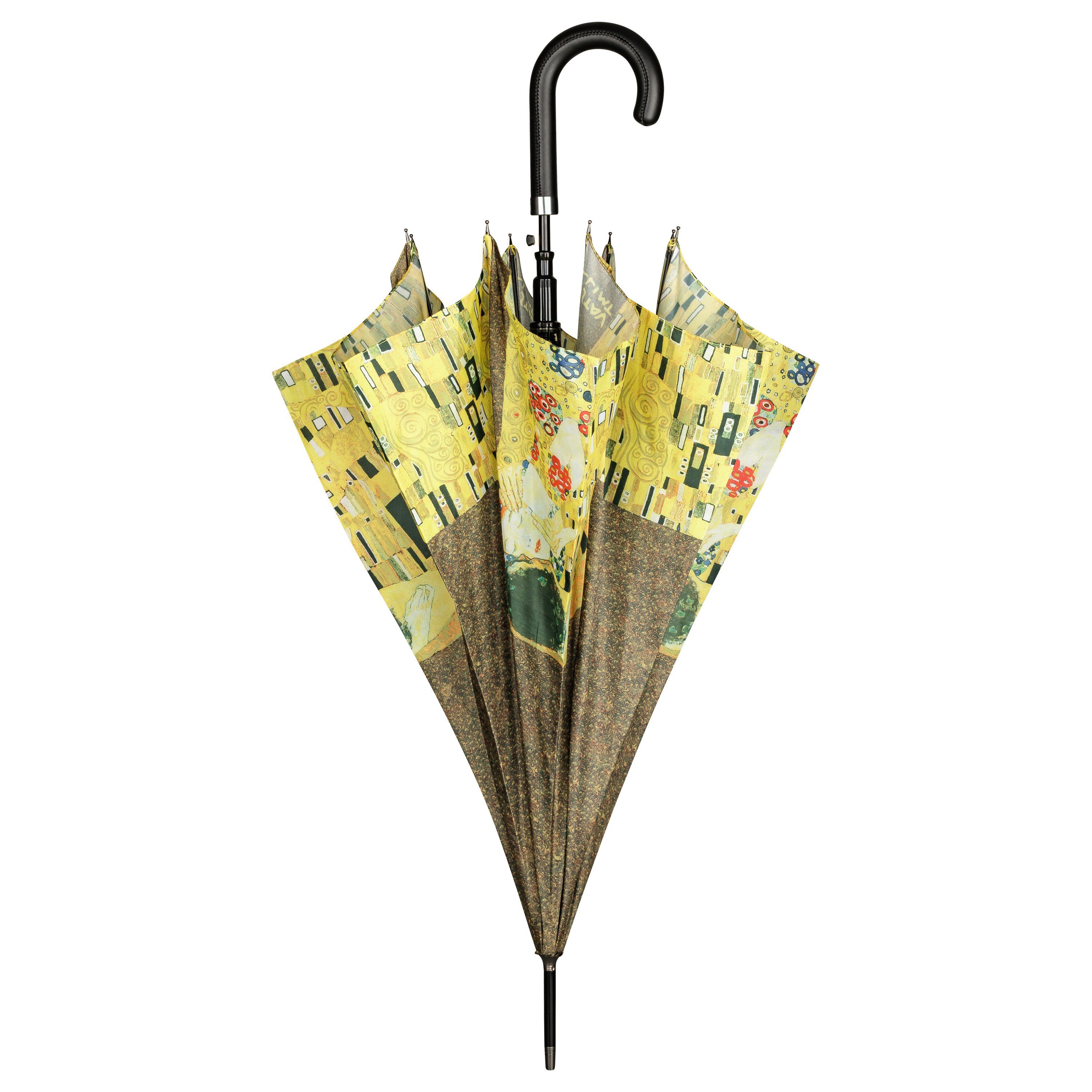 von Lilienfeld Stockregenschirm Motivschirm Gustav Klimt: Auf-Automatik Kunstmotiv Stabil, Der Kuss Kunst