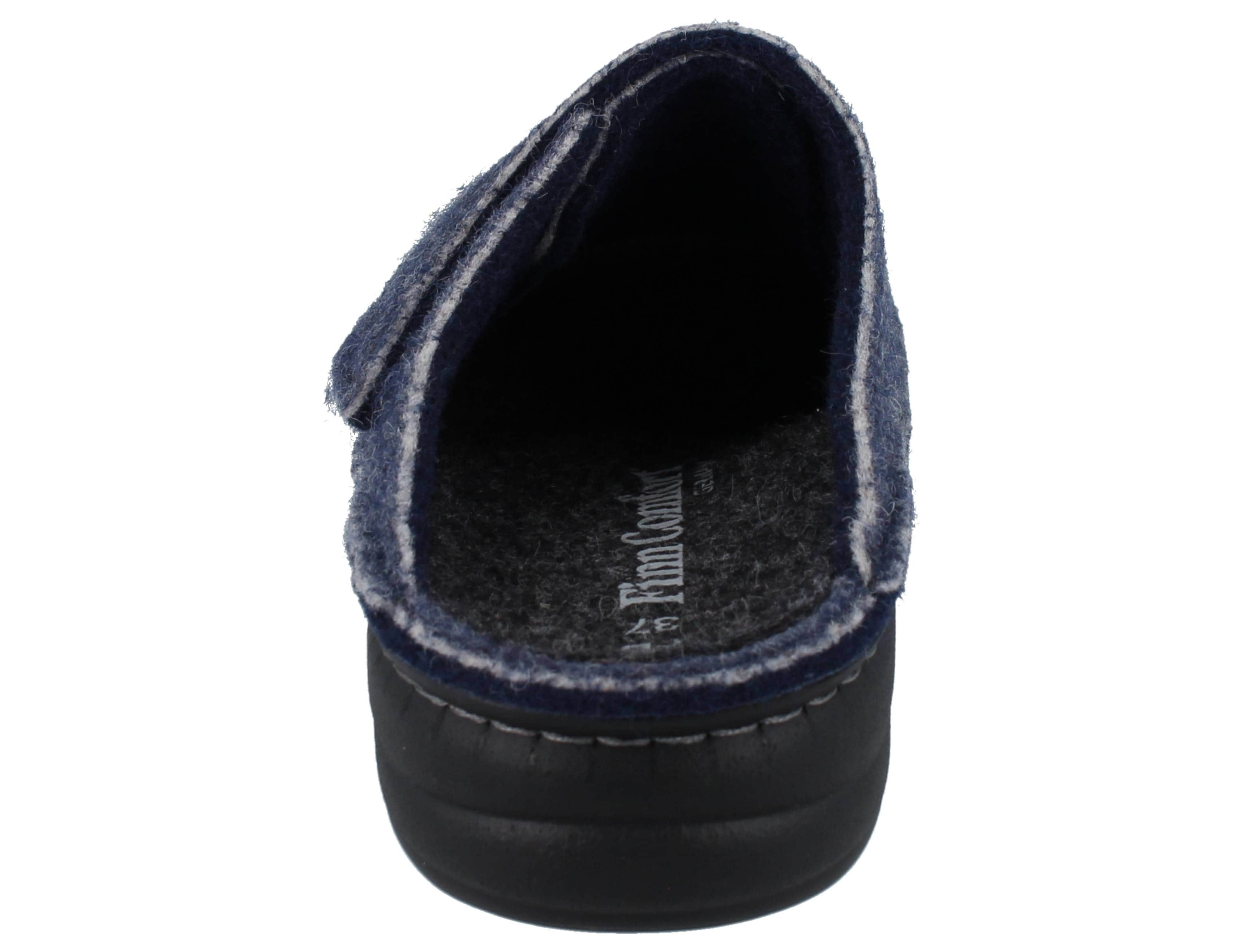 Finn Comfort FINN COMFORT Goms Damen Hausschuhe Clog blau marine Doublefilz - Clog Wechselfußbett