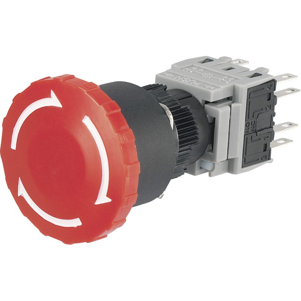 Schalter TRU COMPONENTS LAS1-BY-22TSA Not-Aus-Schalter 250 V/AC 3 A 2 Öffner