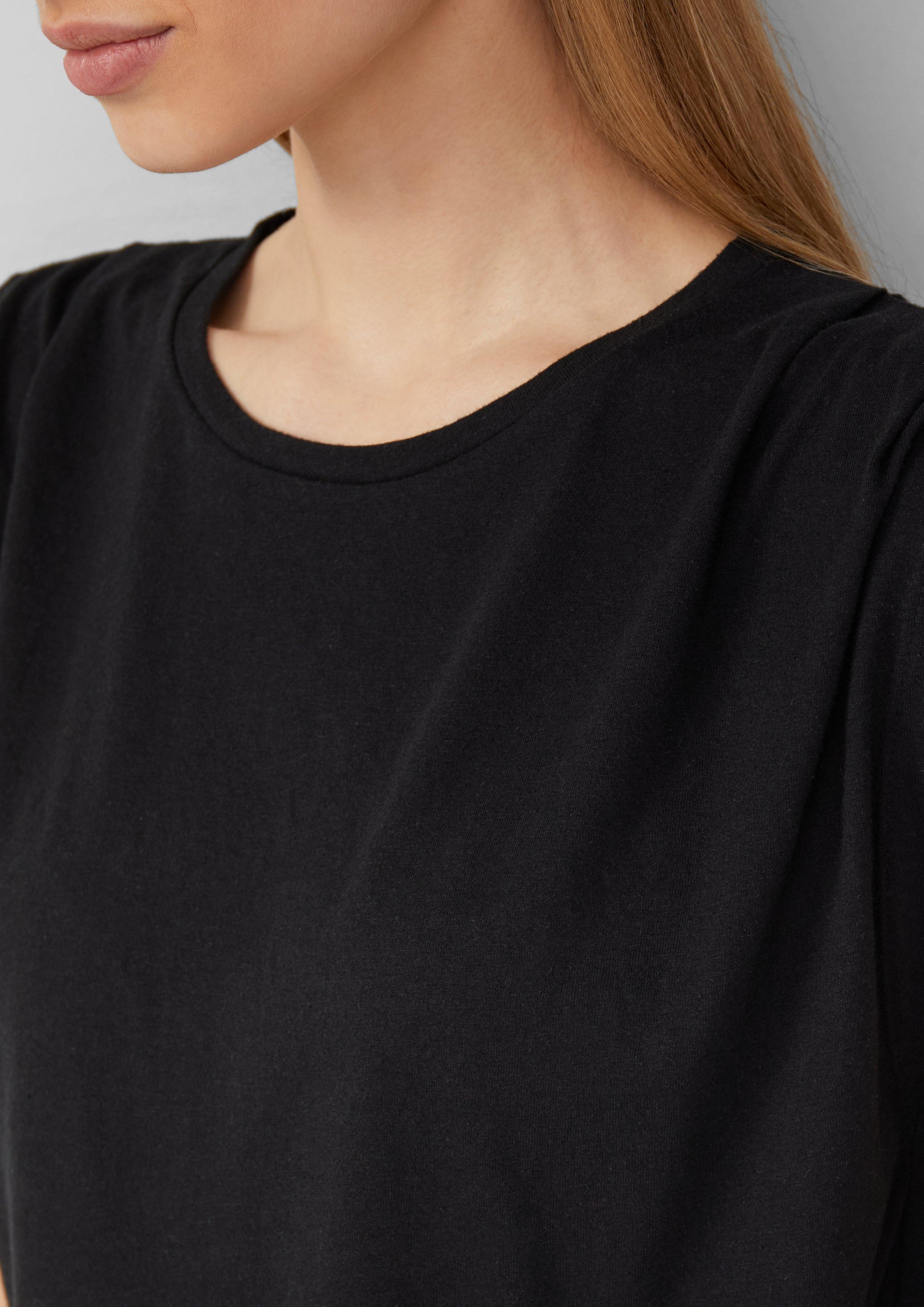 s.Oliver Shirttop Verkürztes T-Shirt mit Faltendetails günstig online kaufen