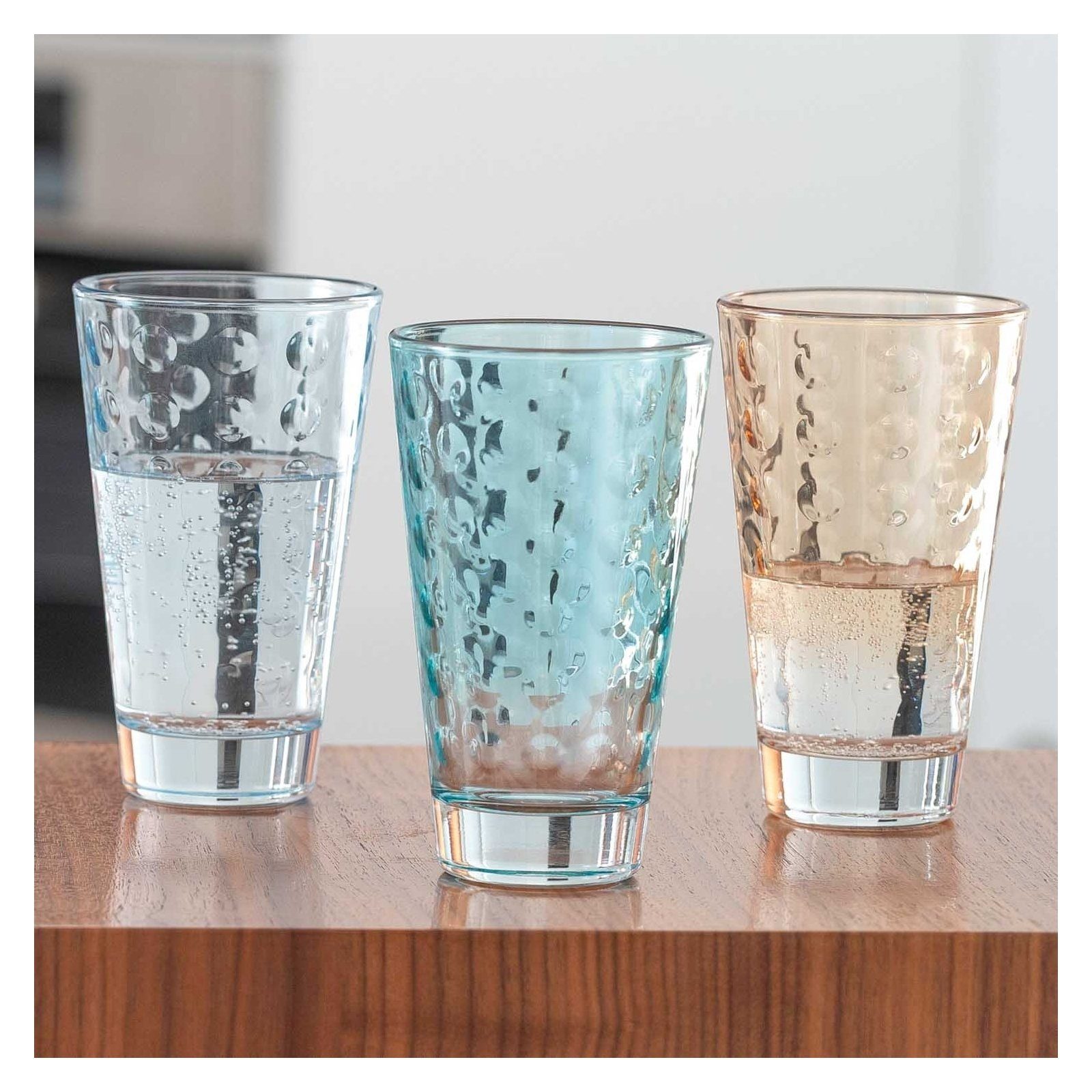 Glas 6er Mint, Wasserglas Trinkglas LEONARDO Saftglas Glas, Optic,