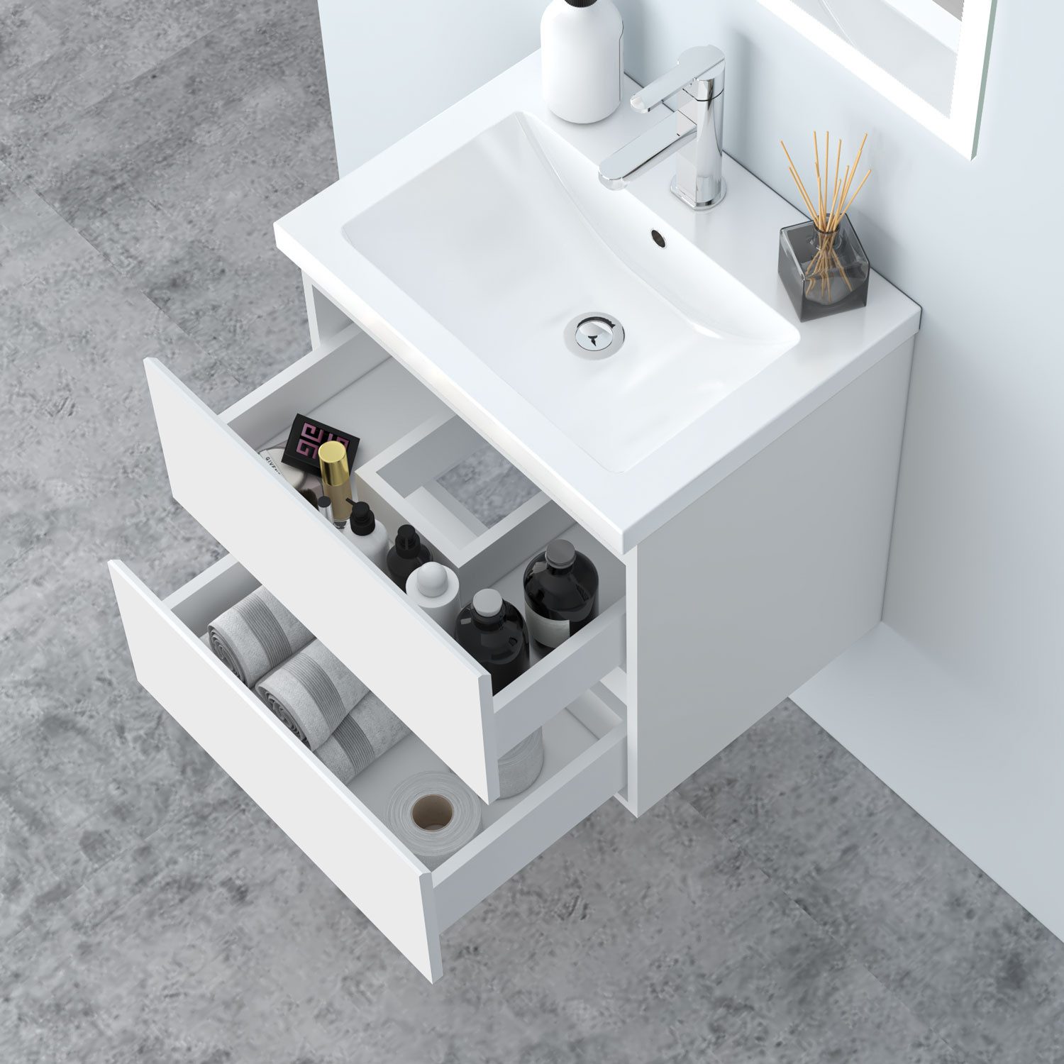 duschspa Waschtisch Waschbecken mit Unterschrank Badschrank Waschplatz Badm günstig online kaufen