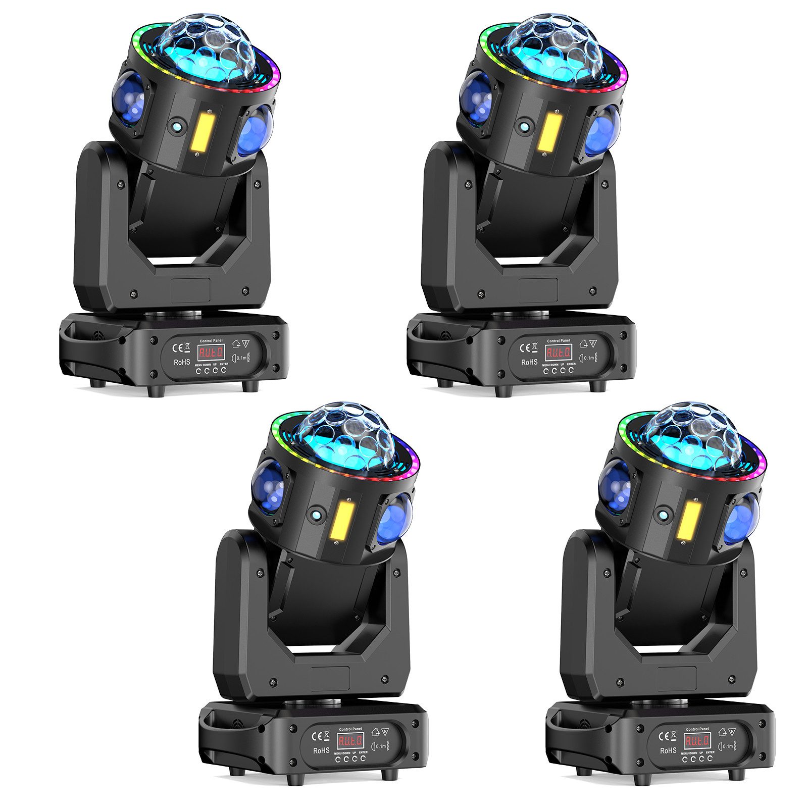 ZonQoonz Discolicht 150W Beam Head Scheinwerfer Drei-Achsen-Design für Partys Hochzeiten