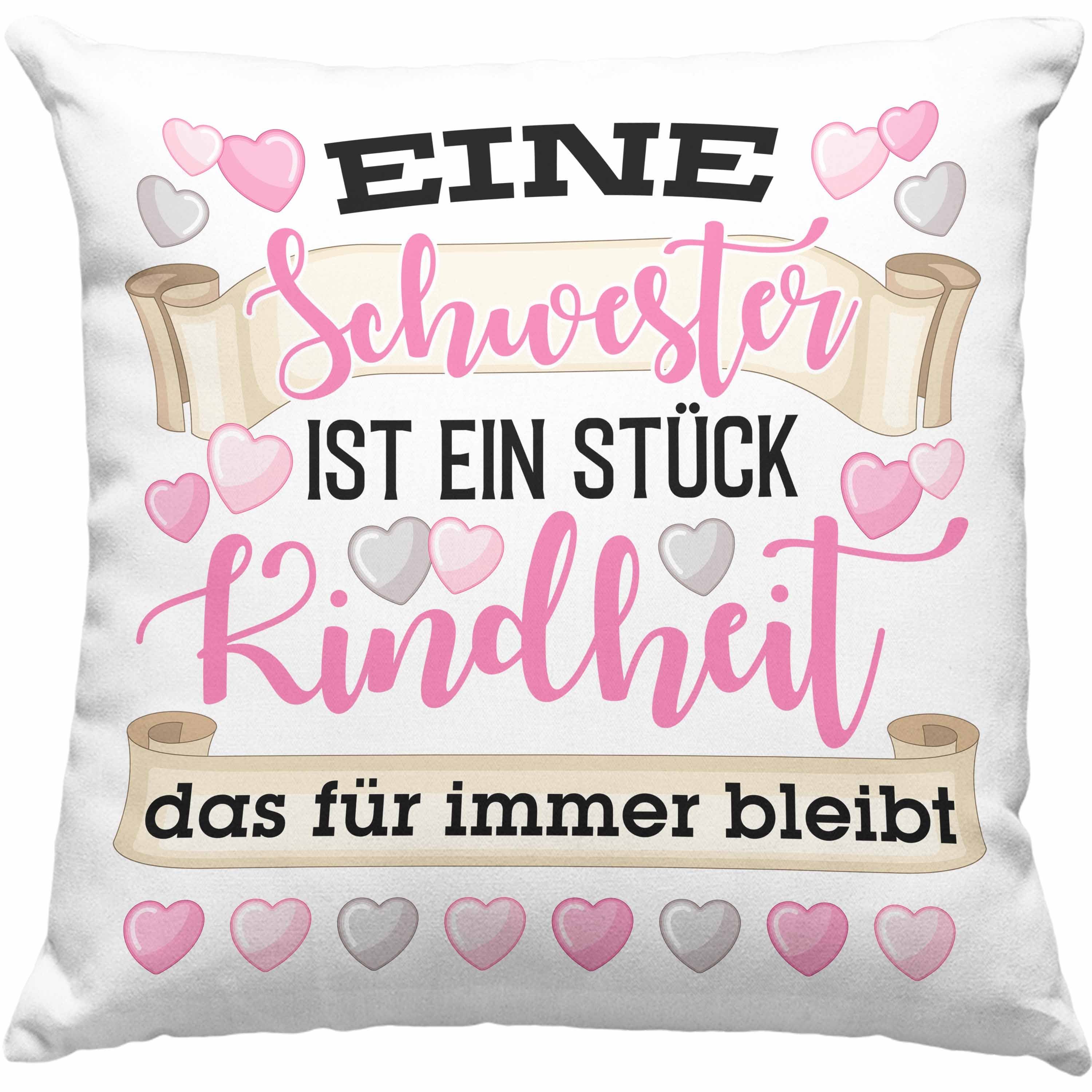 Trendation Dekokissen Trendation - Eine Schwester Ist Ein Stück Kindheit Kissen Geschenk Bes