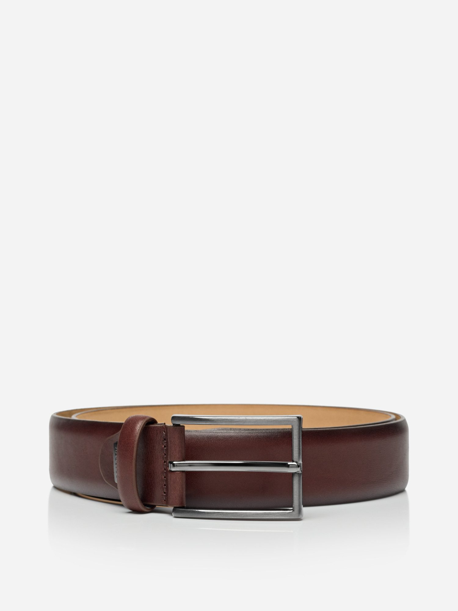 MONTI Ledergürtel BORDEAUX leicht matt, elegant, mit Logo günstig online kaufen