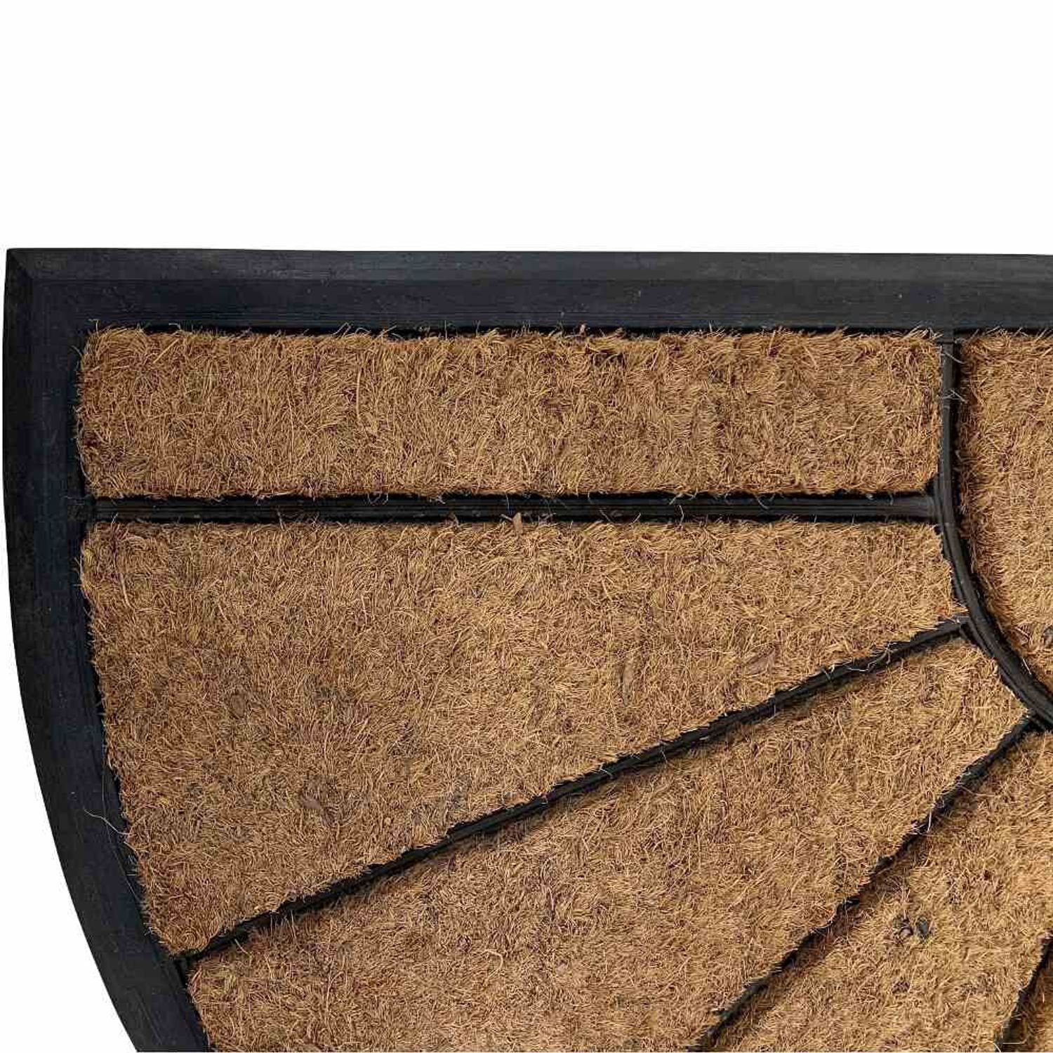 Siena Garden Fußmatte Gummifußmatte Sonne halbrund 75x45x2cm Schmutzfangmatte Türmatte Fußab