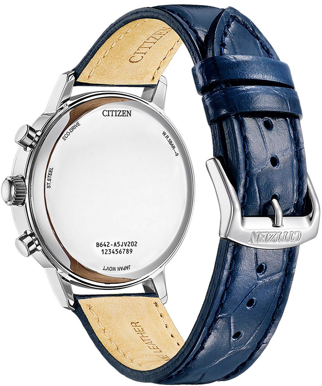 Citizen Chronograph CA7069-16A, Armbanduhr, Herrenuhr, Solar, Stoppfunktion, Lederarmband