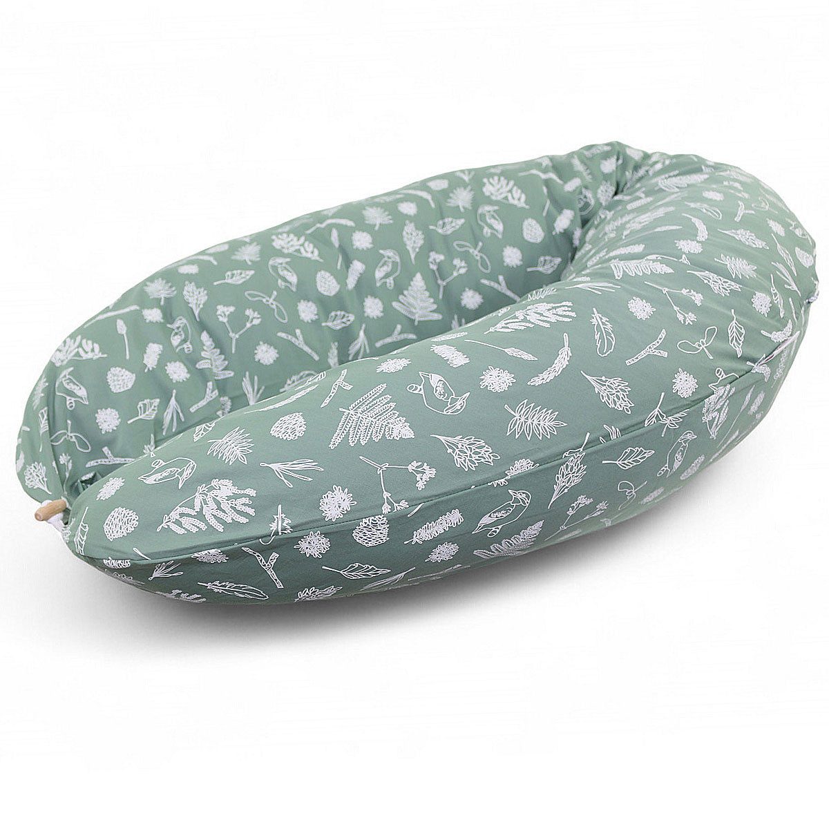 HOBEA-Germany Stillkissen Stillkissen Wald, BIO-Baumwolle - XXL 190cm - Babynest mit Holzknopf - komplett waschbar
