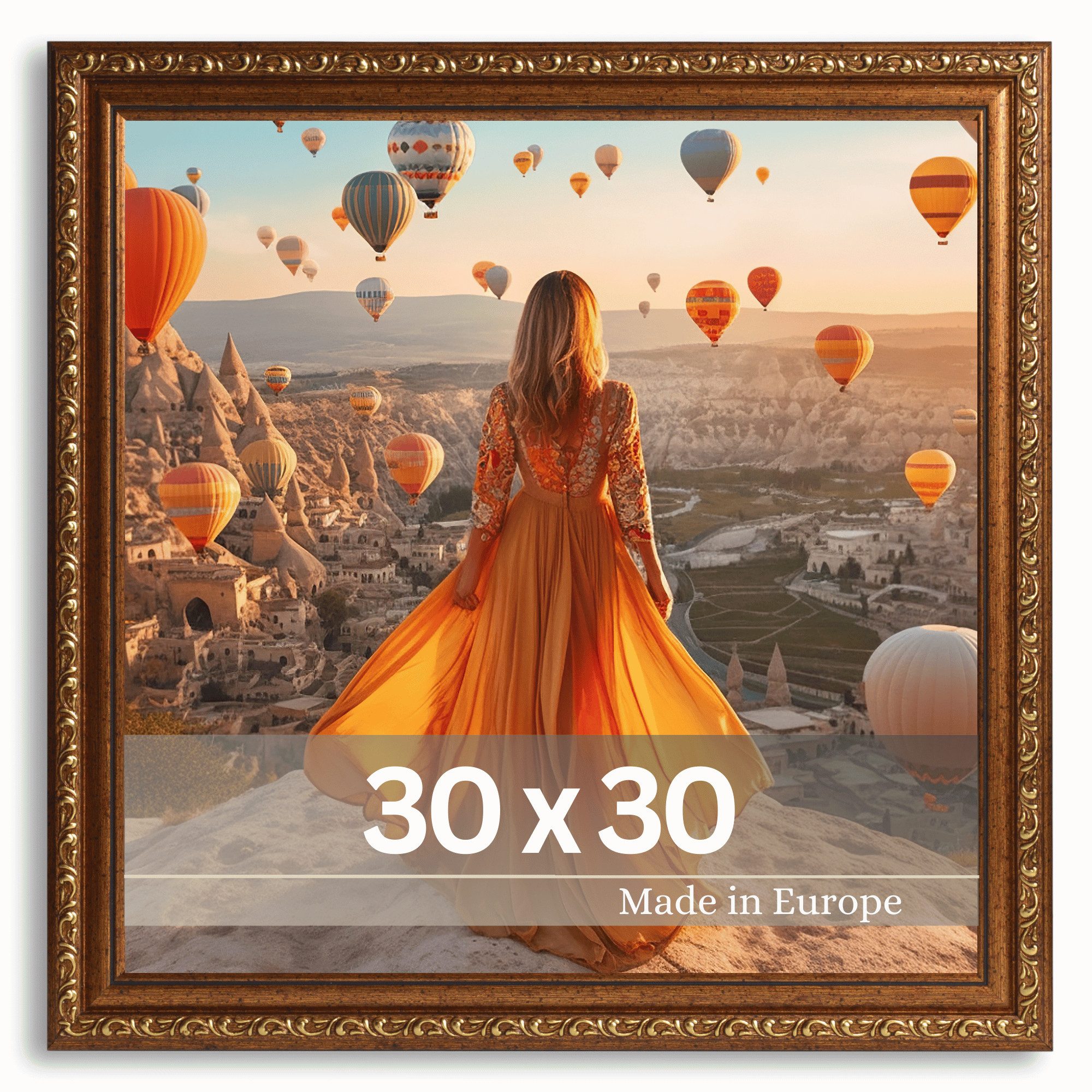 Victor (Zenith) Bilderrahmen Chagall, Antiker Bilderrahmen Braun Gold 30x30 günstig online kaufen