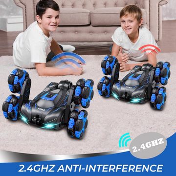 Esun RC-Auto Ferngesteuertes Auto ab 4 Jahre, RC Drift Car mit LED-Leuchten (Komplettset), Ferngesteuertes Auto ab 5 6 7 8 9 10 Jahre Kinder Geschenke