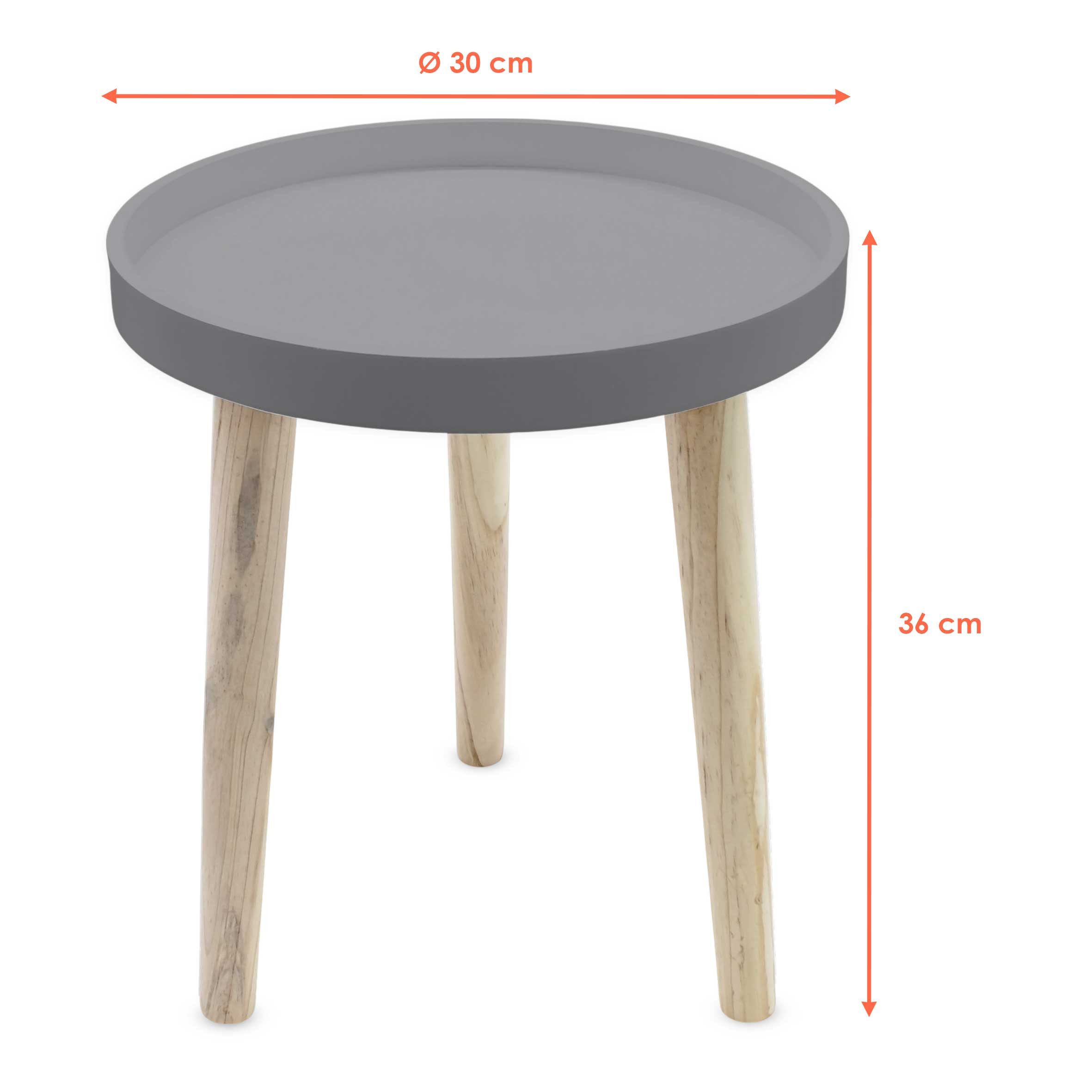 Spetebo Beistelltisch Beistelltisch 30 x 36 cm - grau (Stück, 1-St., Beistelltisch), kleiner Tisch zum Zustellen oder Dekorieren – Bild 2 von 5