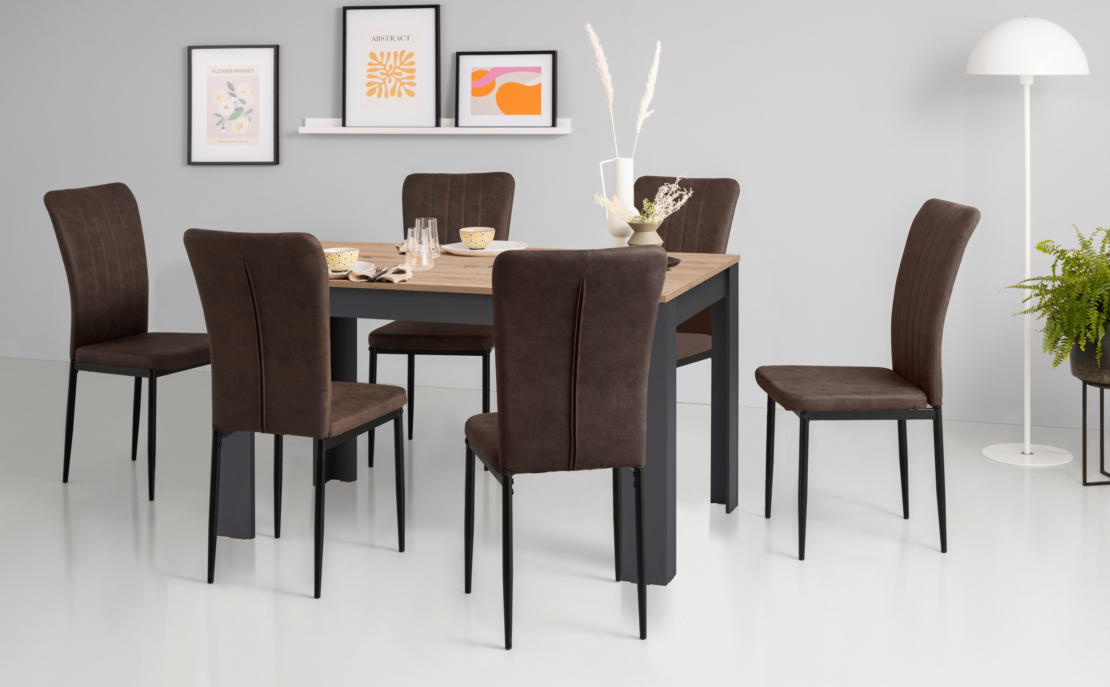 Home affaire Essgruppe Bergamo, (Set, 5-tlg), moderne 5 - teilige Essgruppe günstig online kaufen