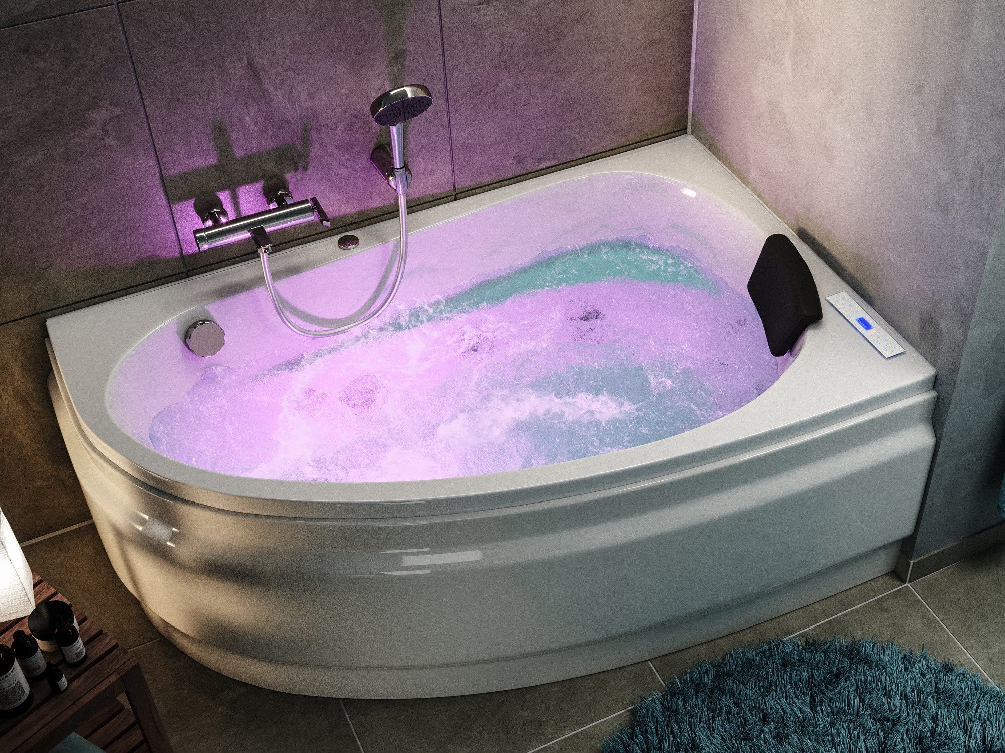 Magnolia Home Whirlpool Langeck Whirlpool Stardust 150x95 rechts Made in Germany 22 Düsen ohne