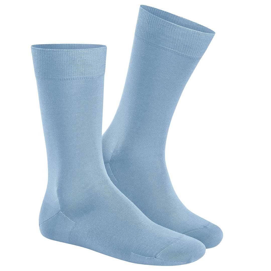 Passform Feinste CLARK eine Baumwoll-Socken KUNERT Sky-blue für 3720 perfekte Herren (1-Paar) Basicsocken