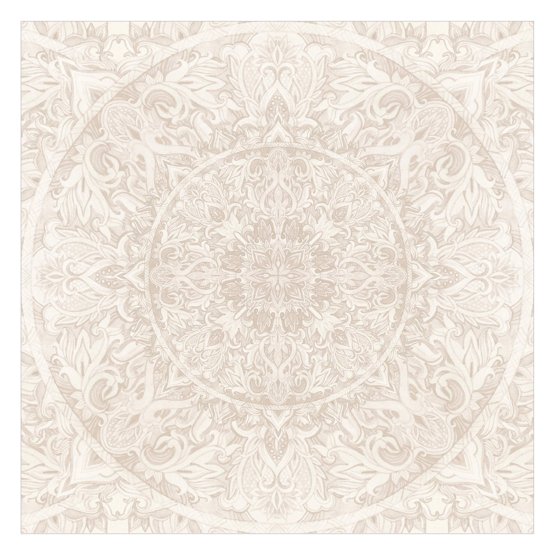 Bilderdepot24 Mustertapete Spirituell Mandala Aquarell Muster Ornament beig günstig online kaufen