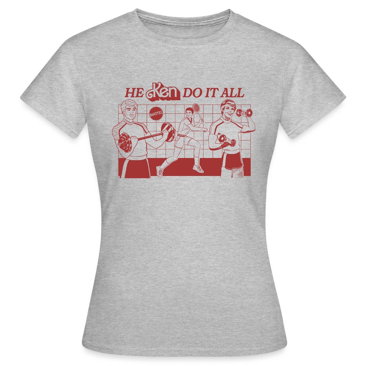 T-Shirt Barbie Ken Design Spruch He Ken Do It All Frauen T-Shirt