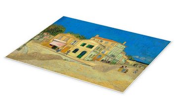 Posterlounge Poster Vincent van Gogh, Das gelbe Haus, Wohnzimmer Malerei