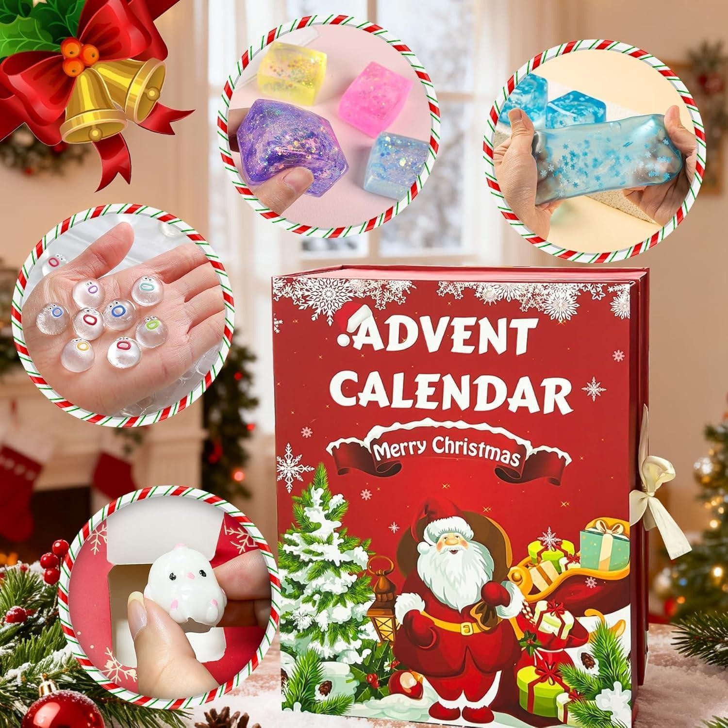 LuxusKollektion Spielzeug-Adventskalender Adventskalender 2025 24 Tage Fidget Mini Mochi Set Kawaii für Kinder