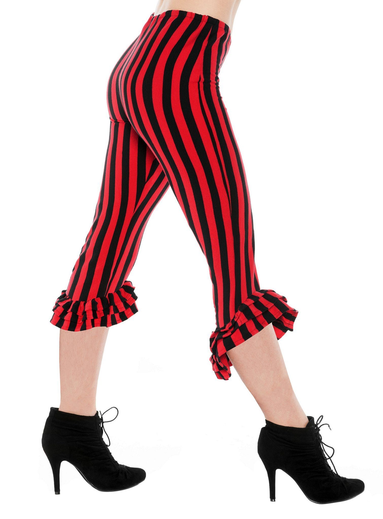 Underwraps Piraten-Kostüm Caprihose rot, Hose für Damen - ideal zum Kombinieren