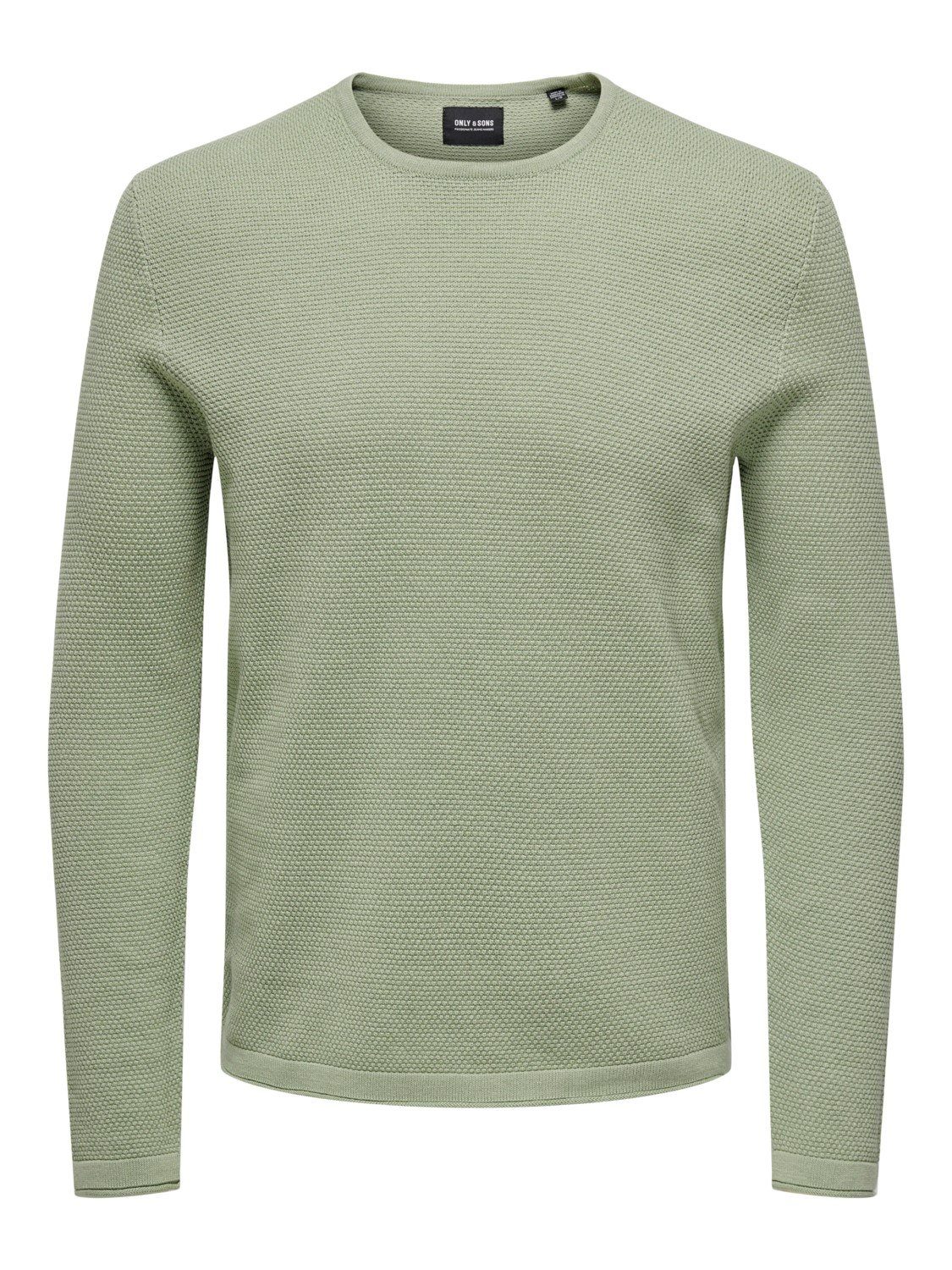 ONLY & SONS Strickpullover Dünner Langarm Strickpullover Rundhals Basic Sweater ONSPANTER 4421 in Mint