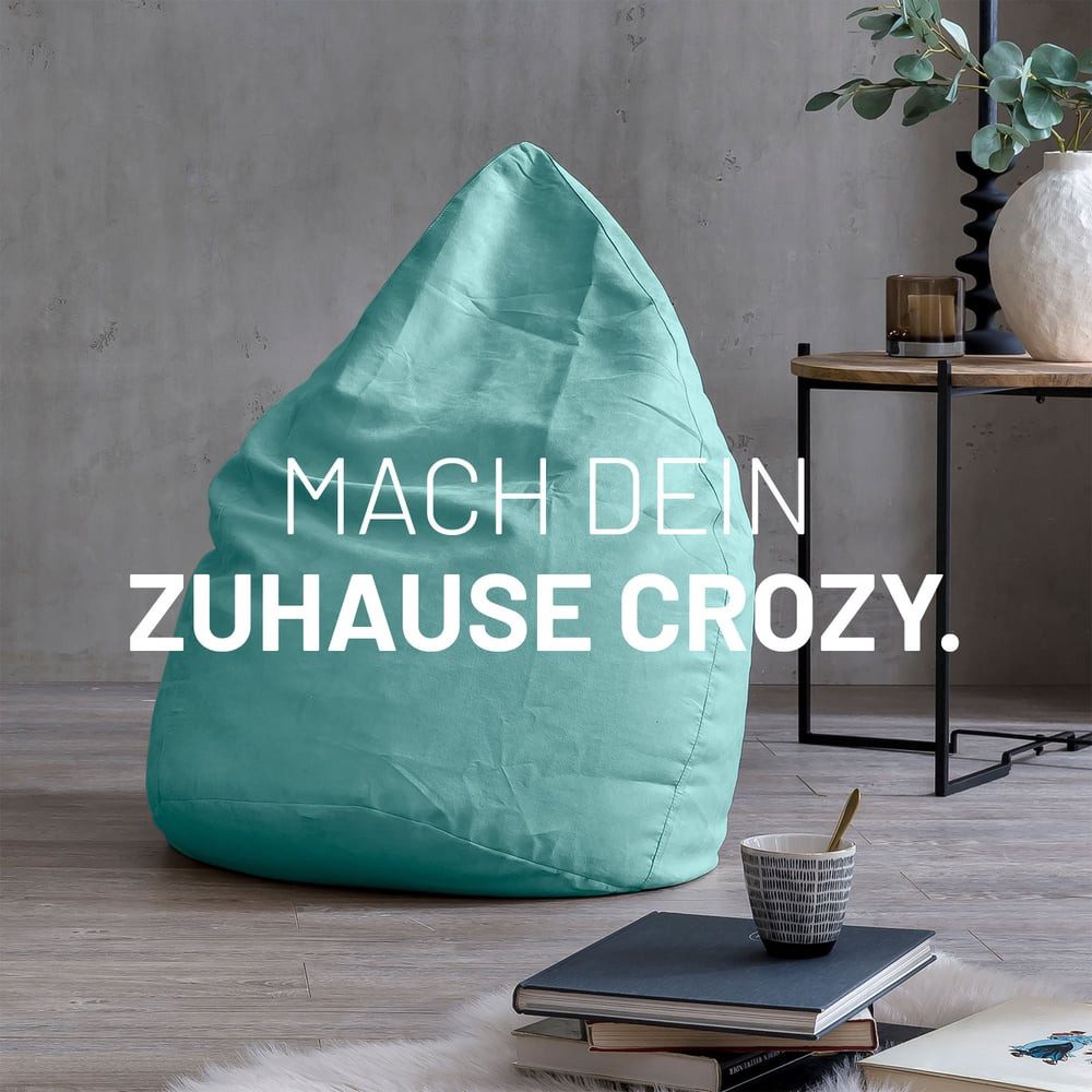 Lumaland Sitzsack Luxury XL Sitzsack (1 St), Microvelours Beanbag extra weich & robust Stuhl Sessel 60x45cm