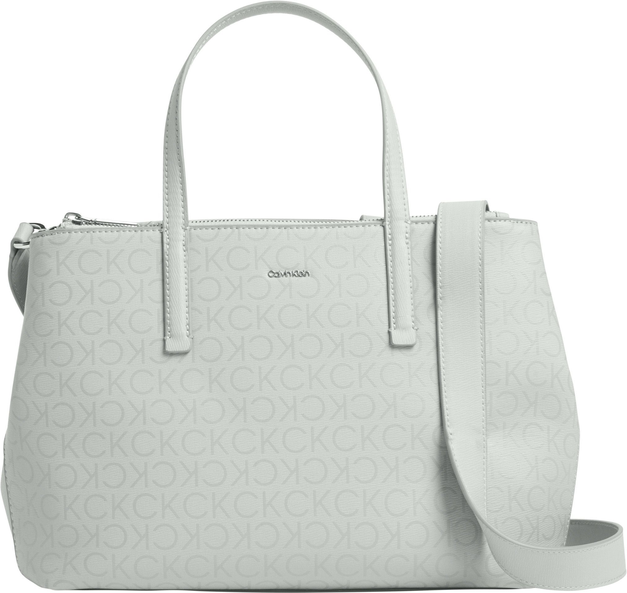 Calvin Klein Shopper CK MUST TOTE MD_EPI MONO, mit dezentem Allover Logo Print Handtasche Damen Tasche Damen