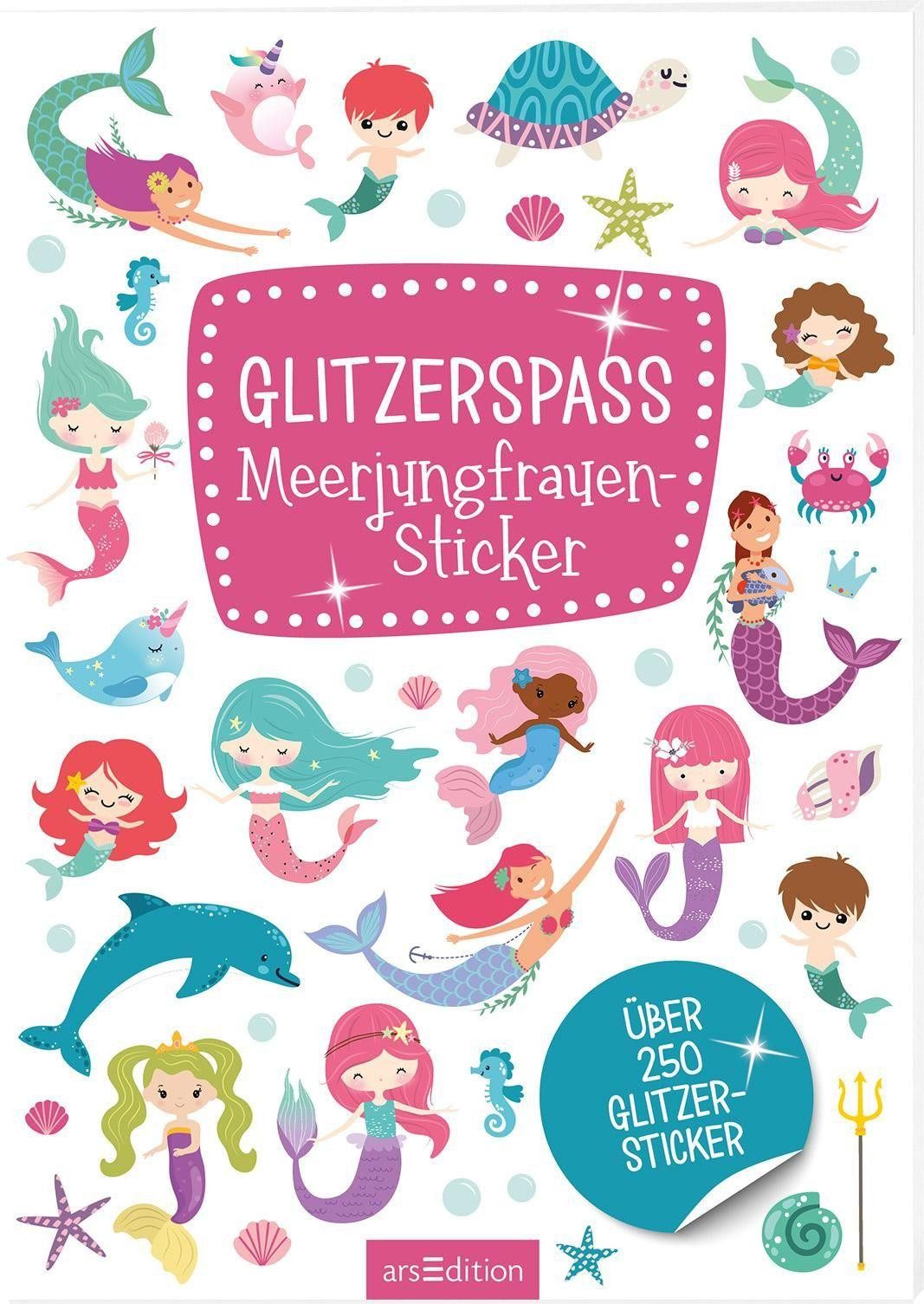 Ars Edition Tagebuch Glitzerspaß – Meerjungfrauen-Sticker
