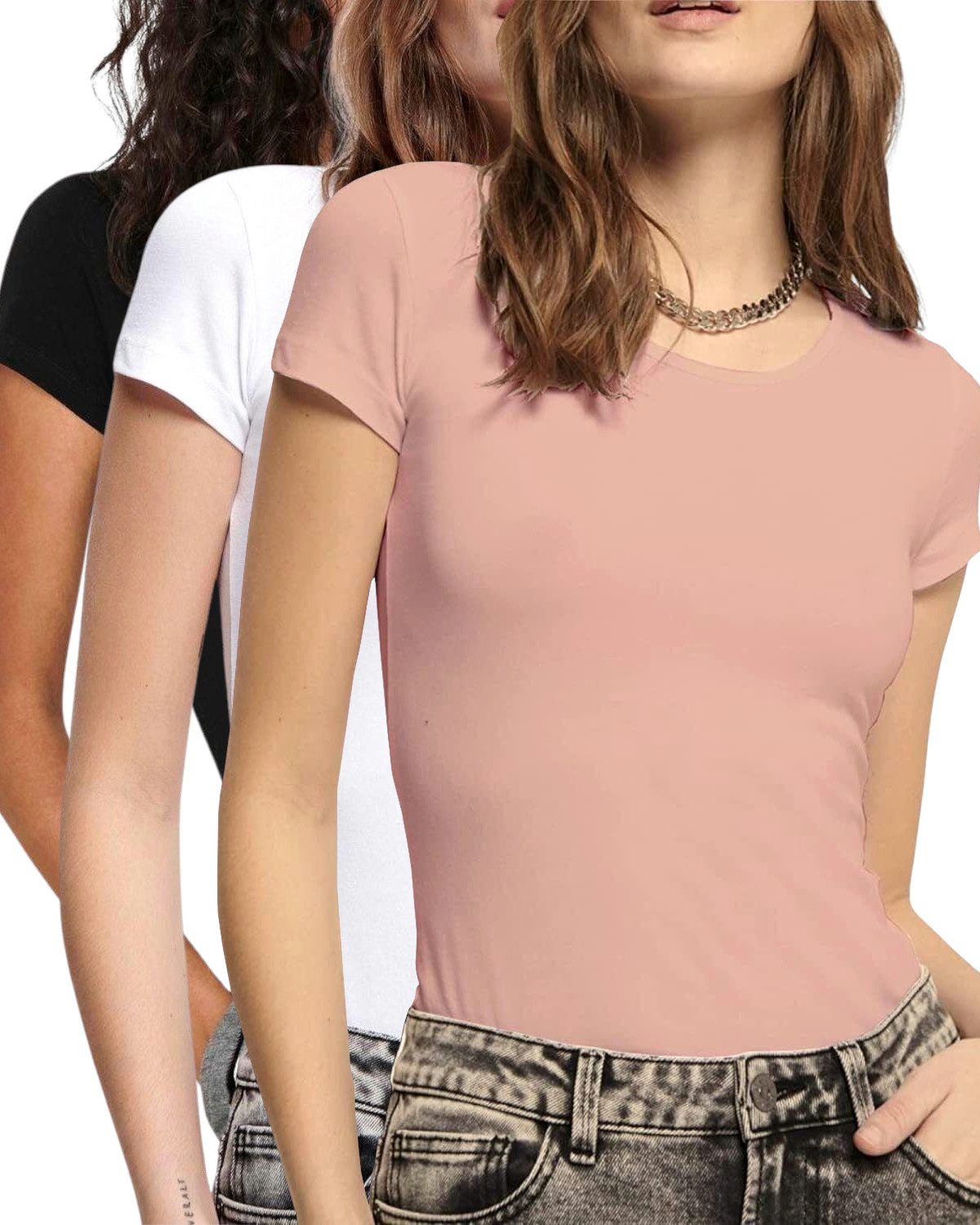 ONLY T-Shirt (3er-Pack) Basic Shirts in günstig online kaufen