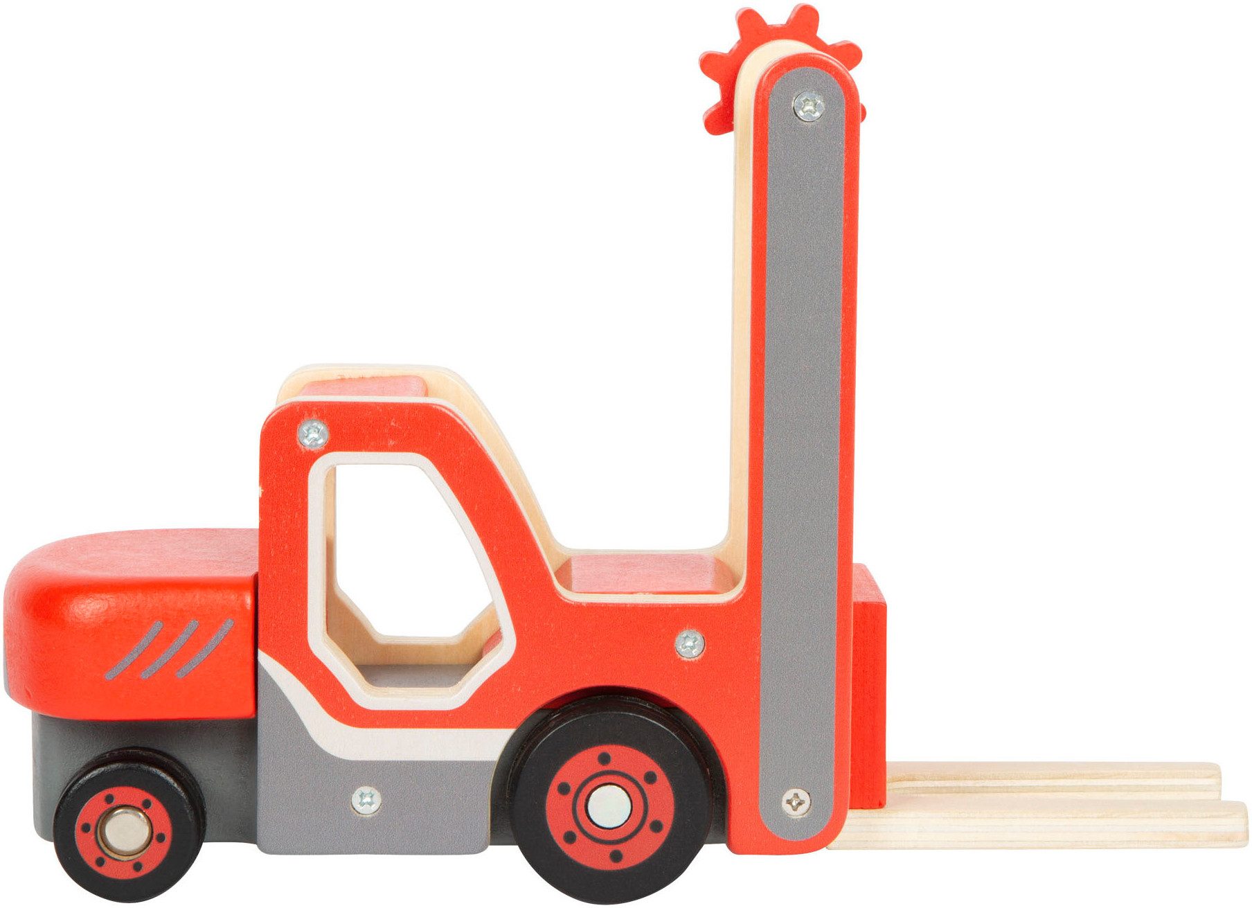 Small Foot Spielzeug-Gabelstapler Gabelstapler mit Palette