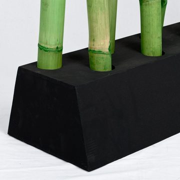 LebensWohnArt Paravent Bambus Raumteiler PARAVENTO Grün ca. 97x200cm (BxH)
