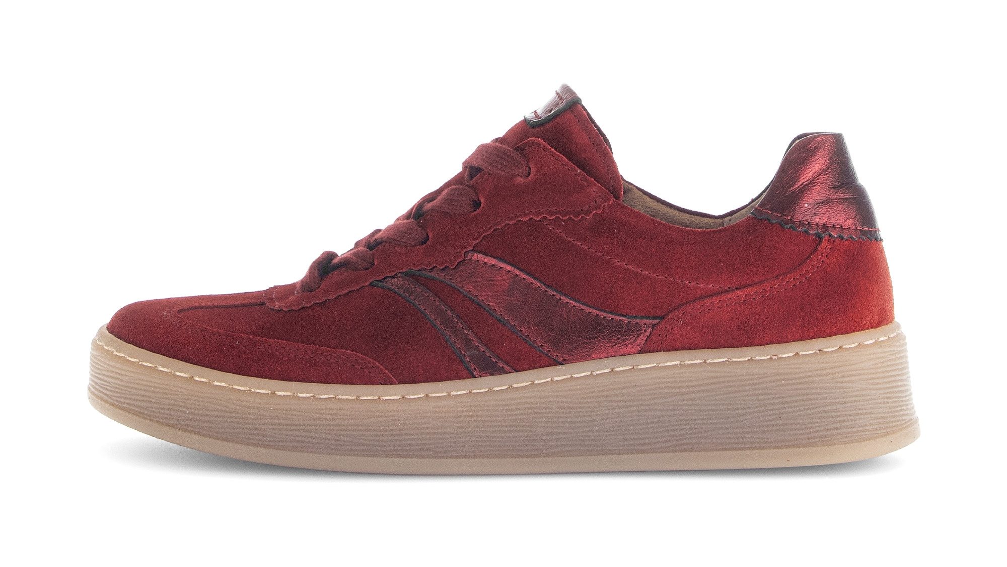 Gabor FLORENZ Plateausneaker, Freizeitschuh, Halbschuh, Schnürschuh in Bequemweite G (weit)