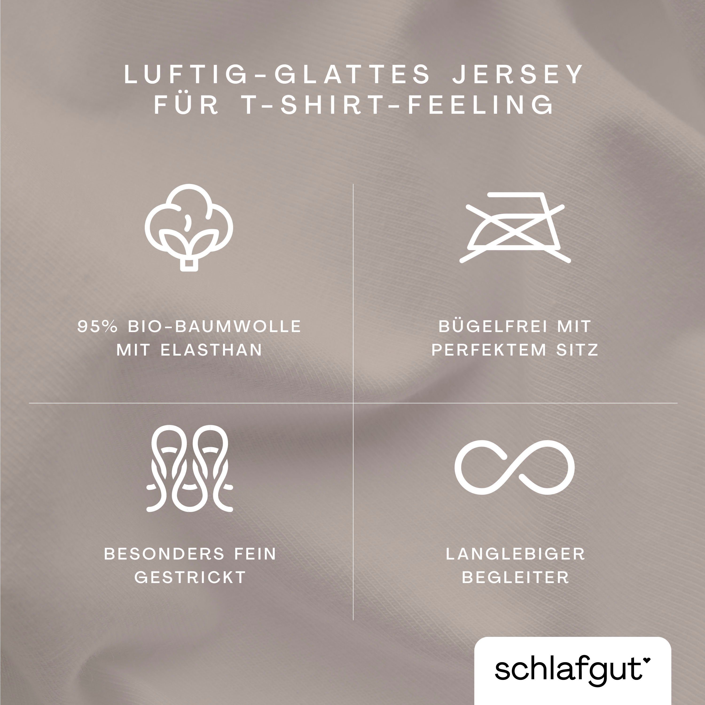 Schlafgut Kissenbezug Premium Kissenbezug Knitted Jersey (1 St), (1 Stück), Ton-in-Ton Reißverschluss, Bio-Baumwolle mit Elasthan, Uni, OEKO Tex