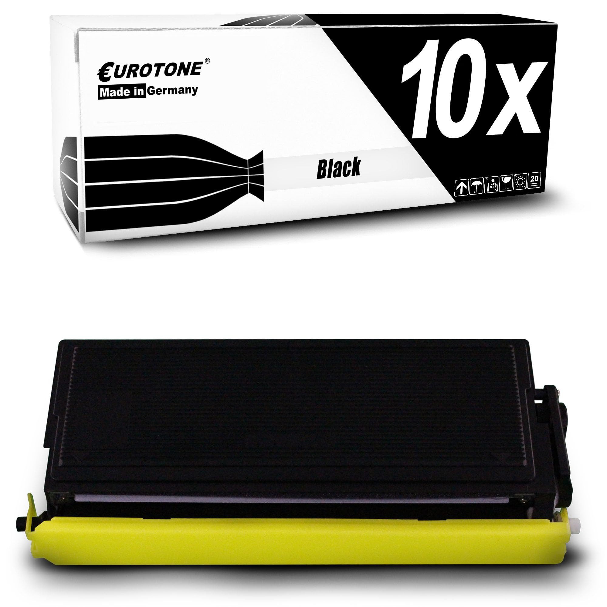 Eurotone Tonerkartusche TN6600, (Packung, 10-St., Lieferumfang: 10er-Pack in Schwarz Toner in Schwarz), Eurotone Toner TN6600, 10er-Pack in Schwarz, Schwarz