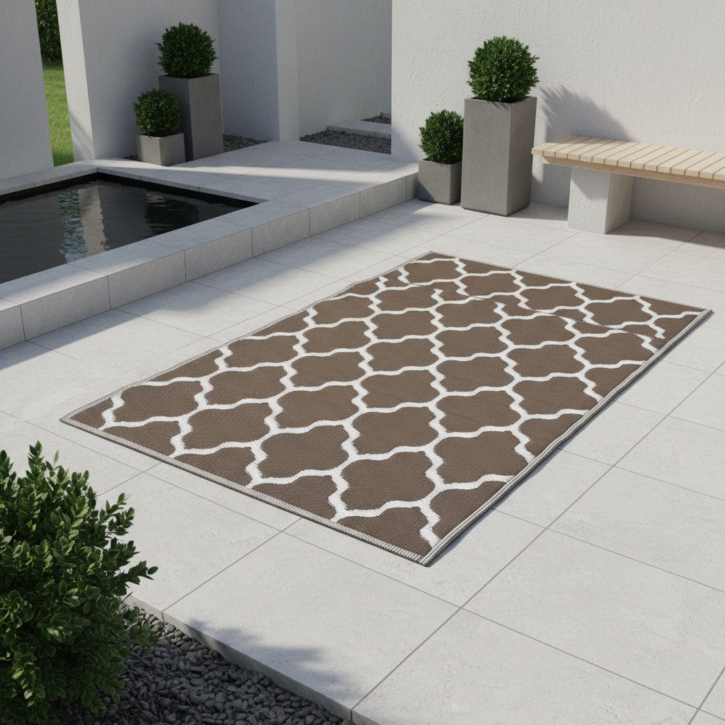 Jet-Line Outdoorteppich Garten Outdoor Teppich Kate 120x180cm braun von Je