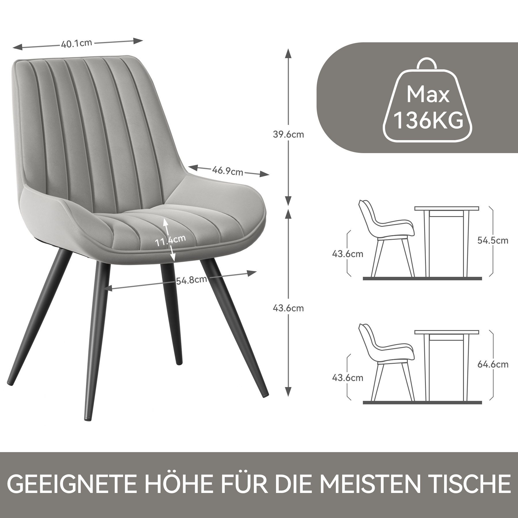 HawthyHome Esszimmerstuhl bequeme Polsterstühle Küchenstuhl (4 St), mit Rüc günstig online kaufen